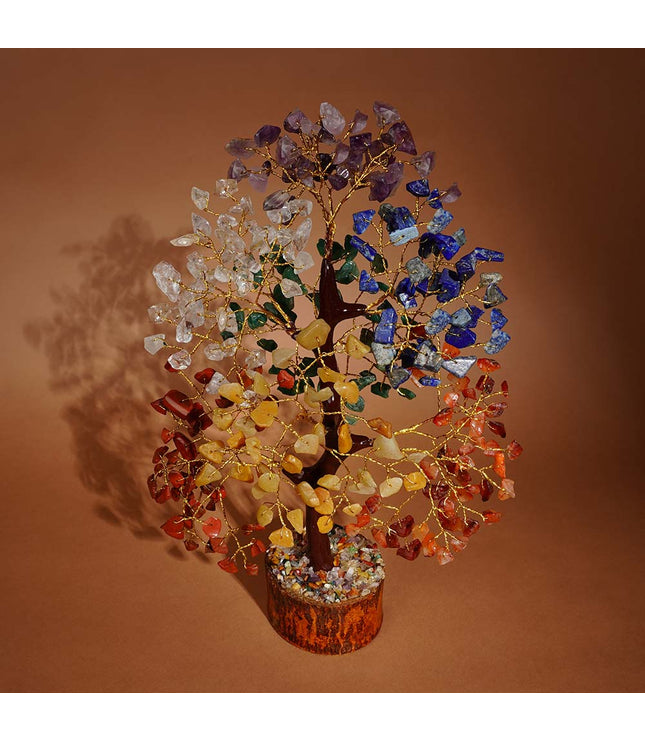 7 Chakra Wooden Base Tree