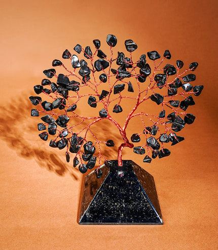 Black Obsidian Pyramid Base Tree