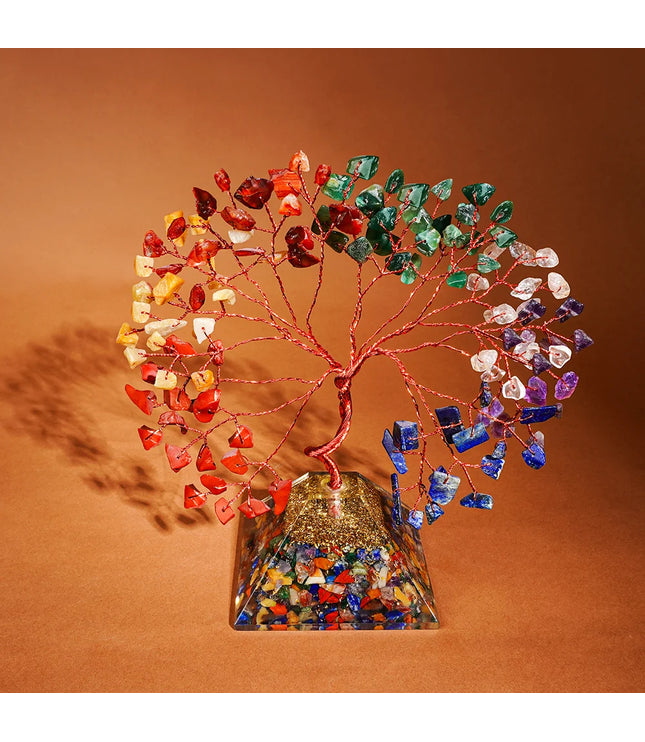 7 Chakra Pyramid Base Tree