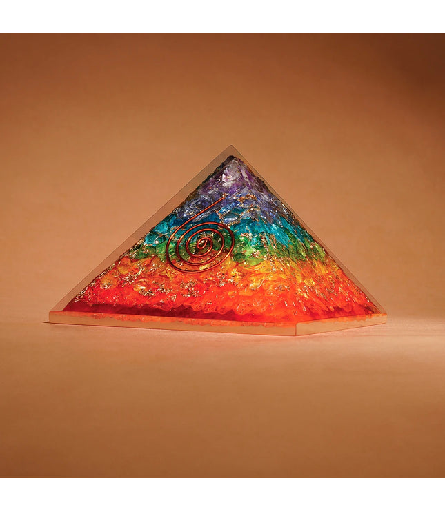 7 Chakra Orgonite Pyramid