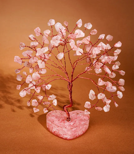 Rose Quartz Heart Orgone Base Tree