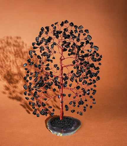 Black Obsidian Slice Base Tree