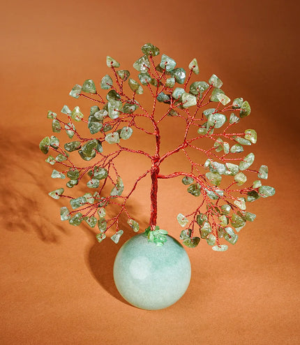 Green Aventurine Crystal Ball Base Tree