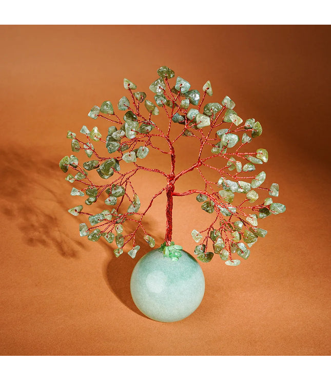 Green Aventurine Crystal Ball Base Tree