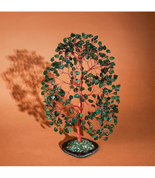 Green Aventurine Slice Base Tree