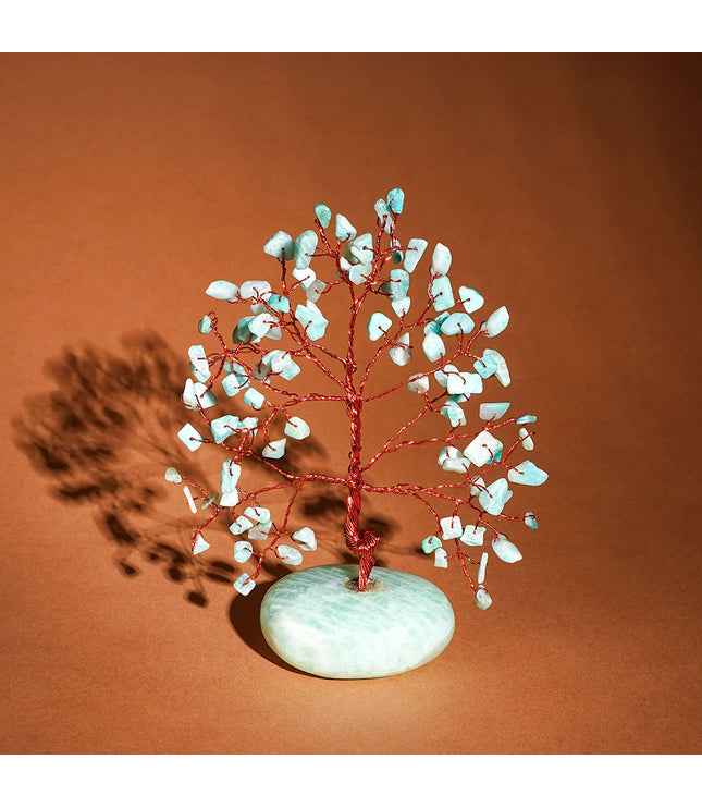 Amazonite Palm Stone Base Tree