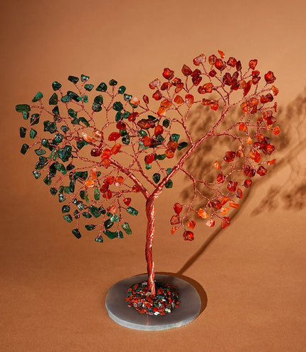 Green Aventurine & Carnelian Slice Base Tree