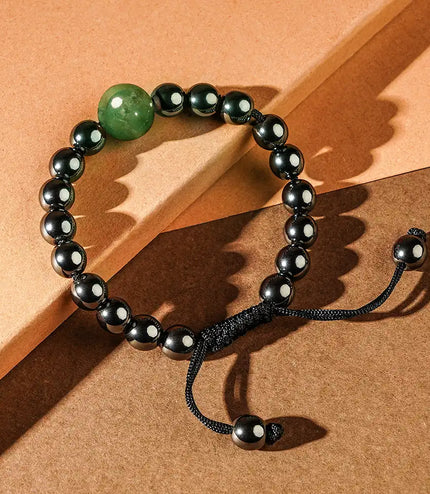 Hematite Bracelet with Green Aventurine