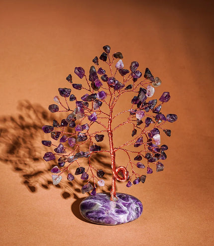 Amethyst Palm Stone Base Tree