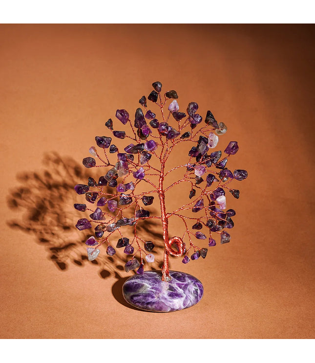 Amethyst Palm Stone Base Tree