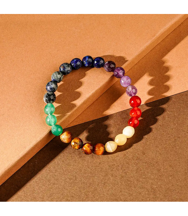 7 Chakra Bracelet Diamond Cut