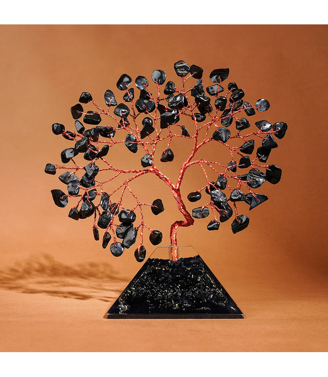 Black Obsidian Pyramid Base Tree