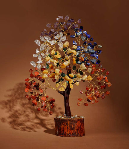 7 Chakra Wooden Base Tree