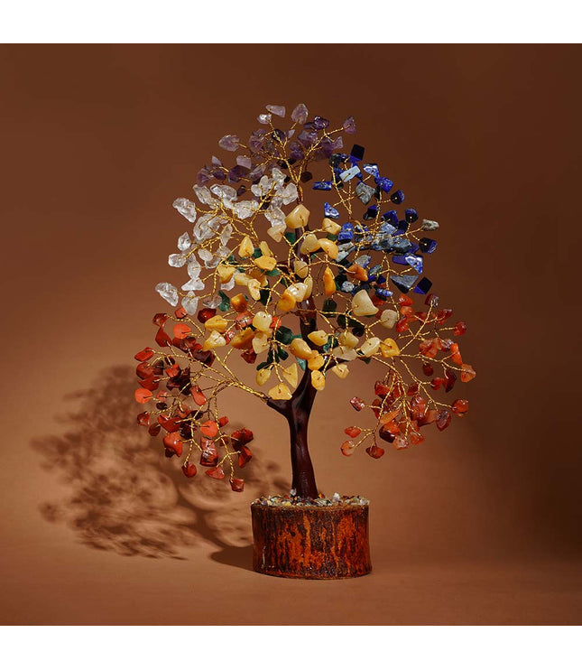 7 Chakra Wooden Base Tree