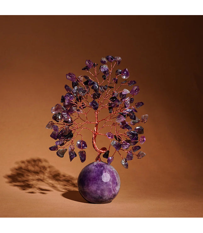 Amethyst Crystal Ball Base Tree