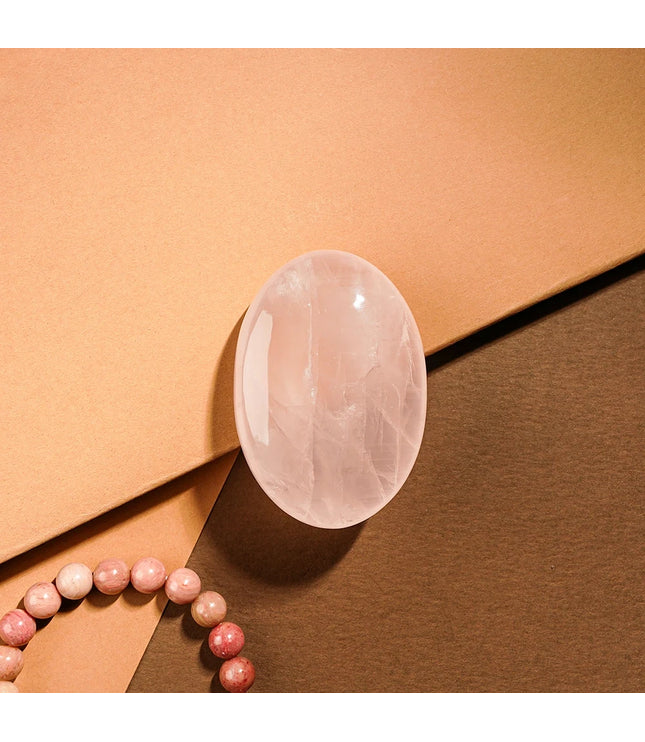 Rose Quartz Palm Stone