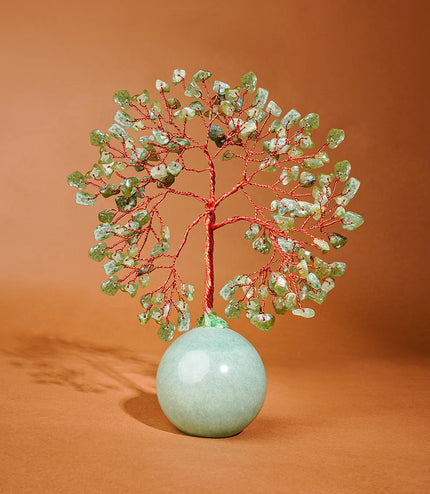 Green Aventurine Crystal Ball Base Tree