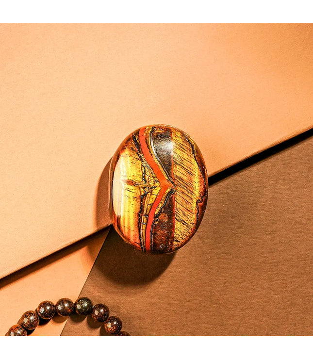 Tiger Eye Palm Stone