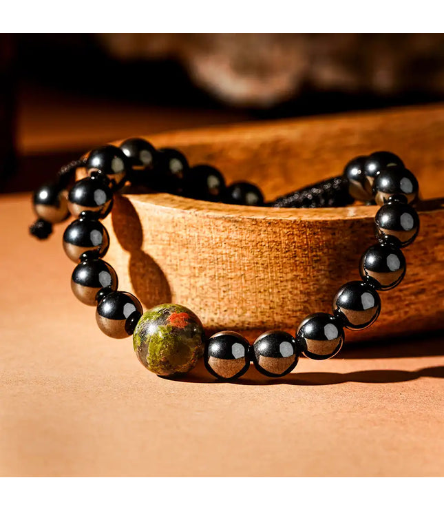 Hematite & Unakite Bracelet