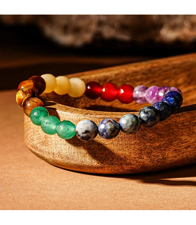 7 Chakra Bracelet Diamond Cut