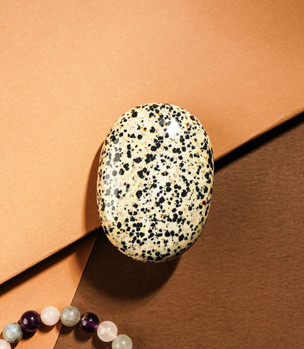 Dalmatian Jasper Palm Stone