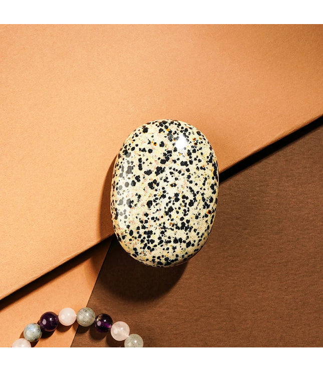 Dalmatian Jasper Palm Stone