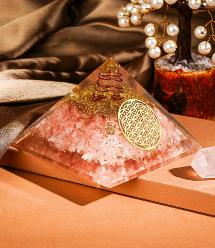 Rose Quartz Orgonite Pyramid