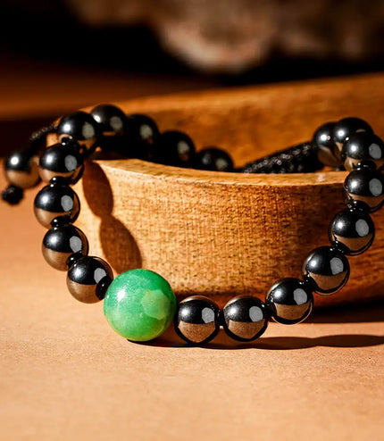 Hematite Bracelet with Green Aventurine