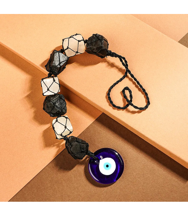 Clear Quartz, Black Tourmaline & Evil Eye Hangings