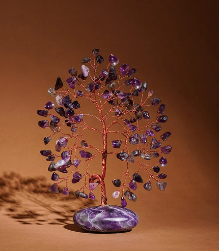 Amethyst Palm Stone Base Tree