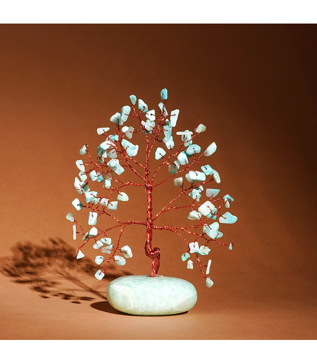 Amazonite Palm Stone Base Tree