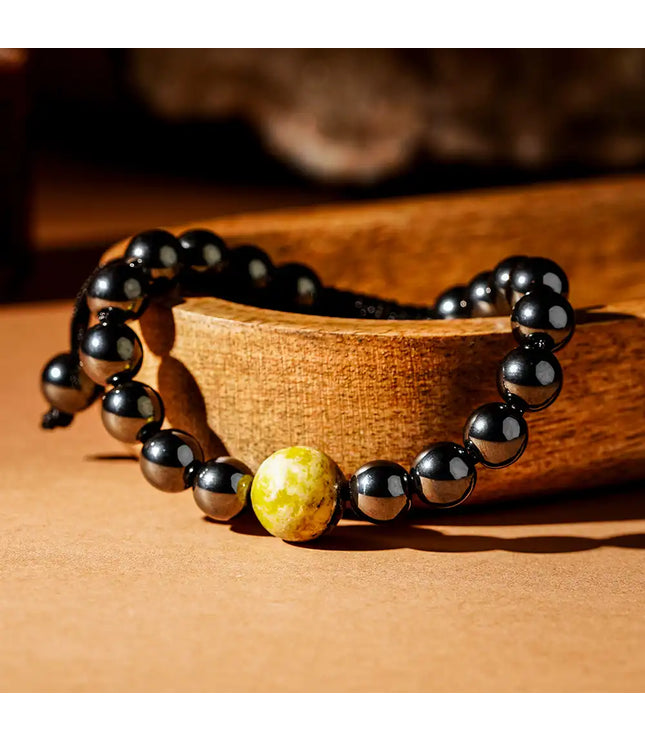 Hematite & Serpentine Bracelet