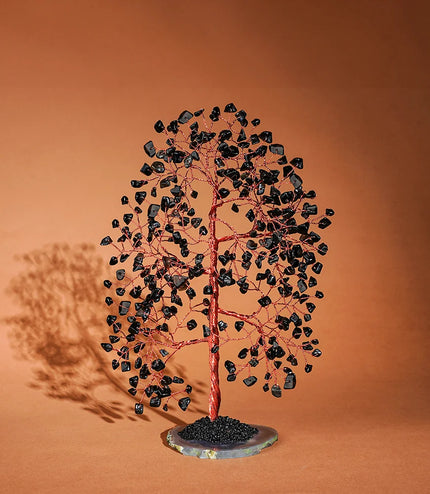 Black Obsidian Slice Base Tree