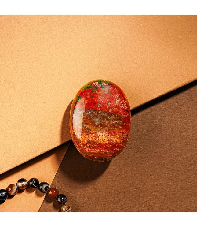 Red Jasper Palm Stone