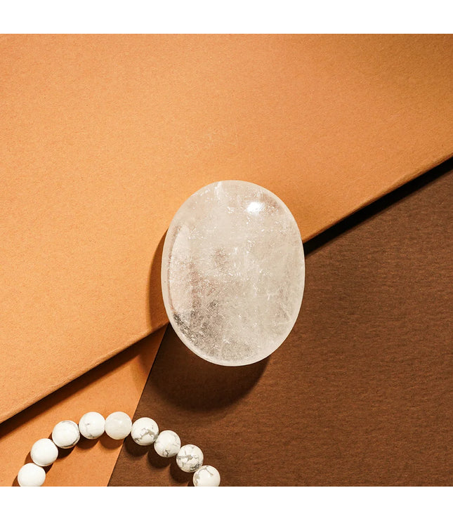 Clear Quartz Palm Stone