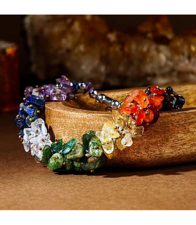 7 Chakra Chips Bracelet