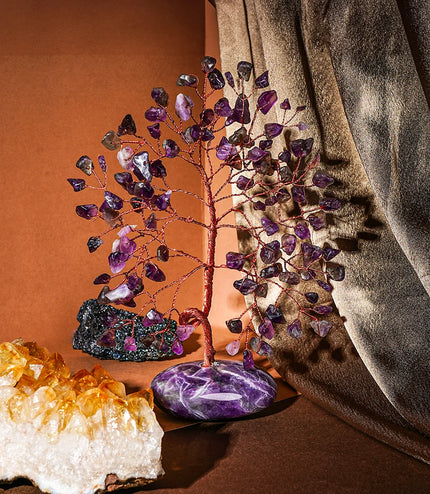 Amethyst Palm Stone Base Tree