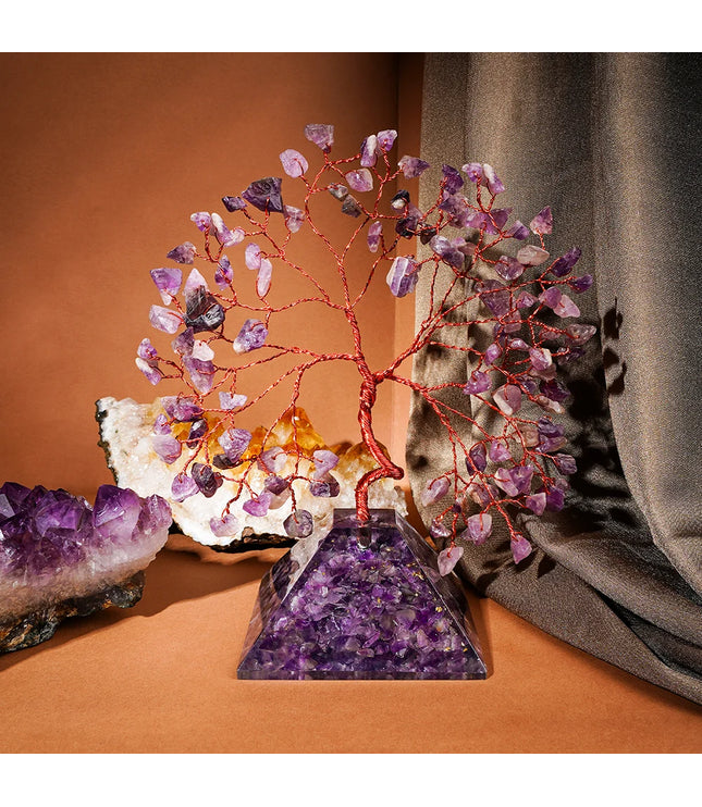 Amethyst Pyramid Base Tree