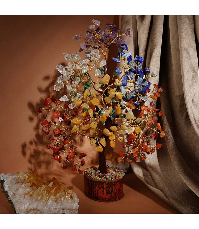 7 Chakra Wooden Base Tree