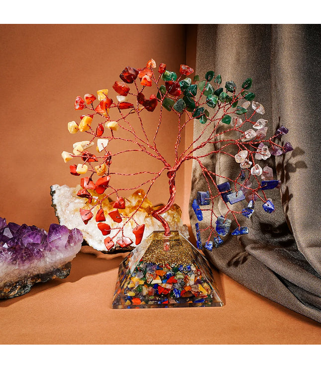 7 Chakra Pyramid Base Tree