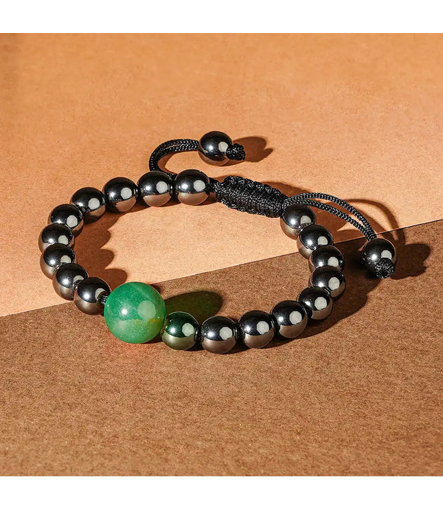 Hematite Bracelet with Green Aventurine