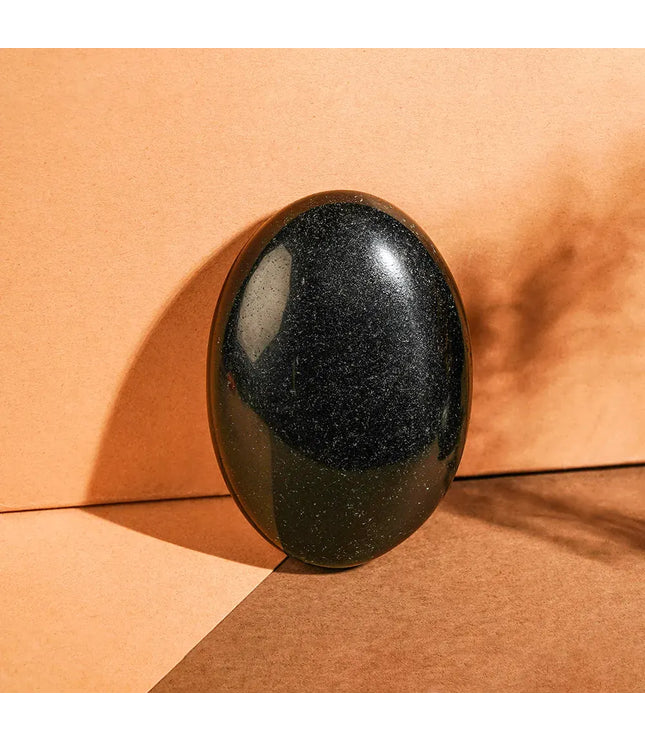 Black Obsidian Palm Stone