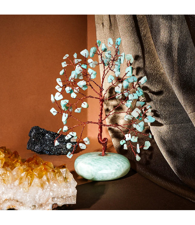 Amazonite Palm Stone Base Tree