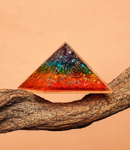 7 Chakra Orgonite Pyramid