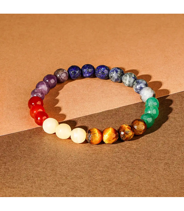 7 Chakra Bracelet Diamond Cut