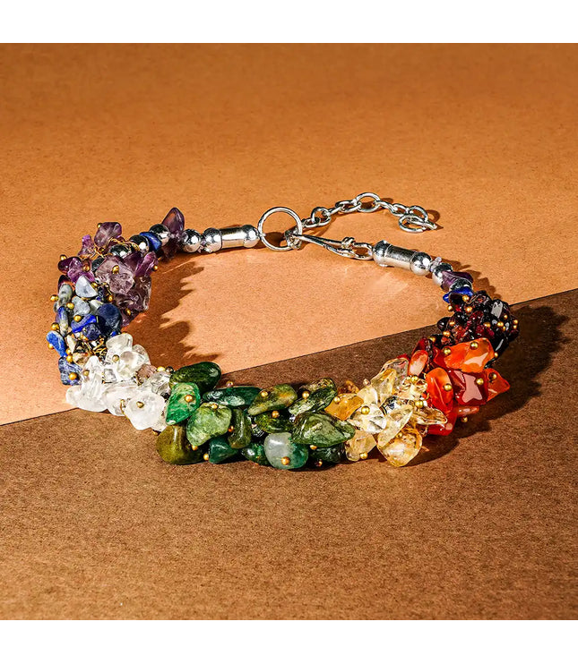 7 Chakra Chips Bracelet