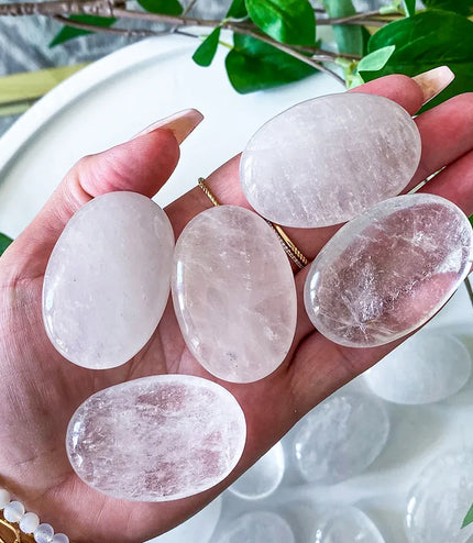 Clear Quartz Palm Stone