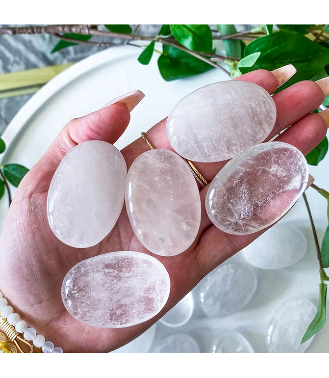 Clear Quartz Palm Stone