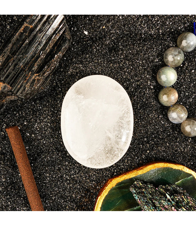 Clear Quartz Palm Stone