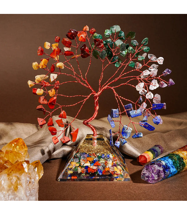 7 Chakra Pyramid Base Tree